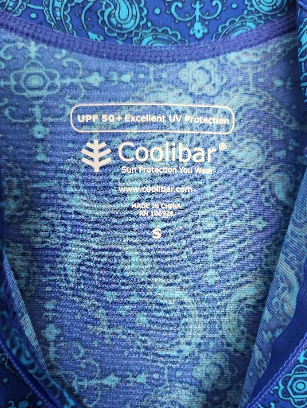 Coolibar UPF 50+/UV Swim Dress, Skirt, Tunic w/Sleeves Blue Small  NWOT - Picture 8 of 16
